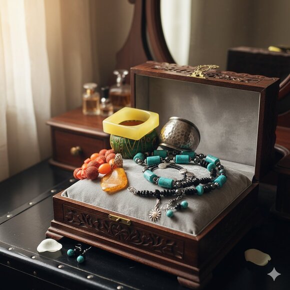 Lot Costume Fashion Jewelry Chunky Bangles Bracelets, Necklaces, Ring, Pendant - Picture 1 of 12